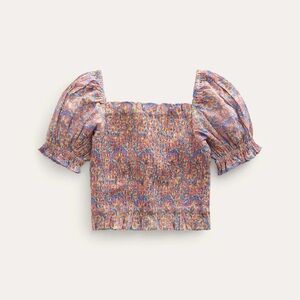 Mini Boden Co-ord Shirred Blouse
